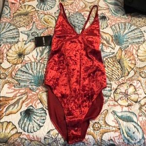 Red velvet bodysuit